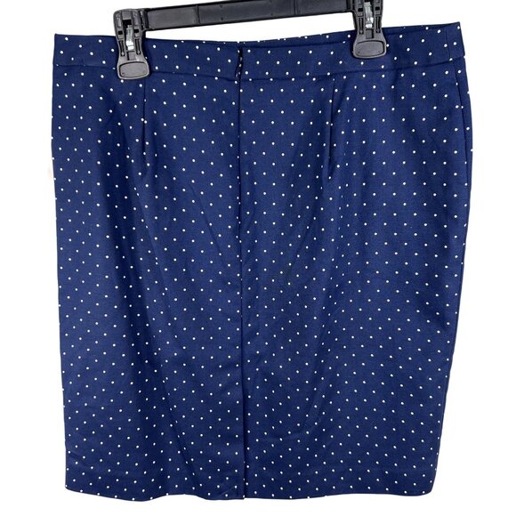 Liz Claiborne Career NWT Womens 14 /L Navy Polka Dot Blazer Skirt Set Power Suit - Picture 6 of 16